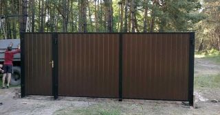 Купить распашные ворота из профнастила Воткинск, цена от 2753 руб.